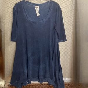 Free People Deep Blue Tunic Top